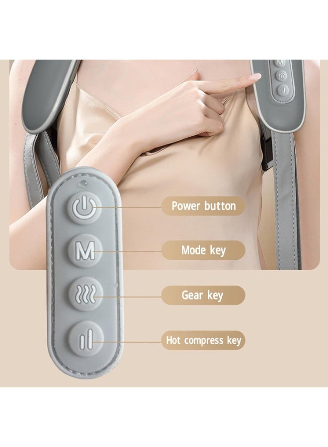 جهاز تدليك الرقبة والكتف بالحرارة – وسادة كهربائية للتدليك العميق – تخفيف توتر الرقبة والكتف والرأس – تدليك يحاكي اليد البشرية - Image 2